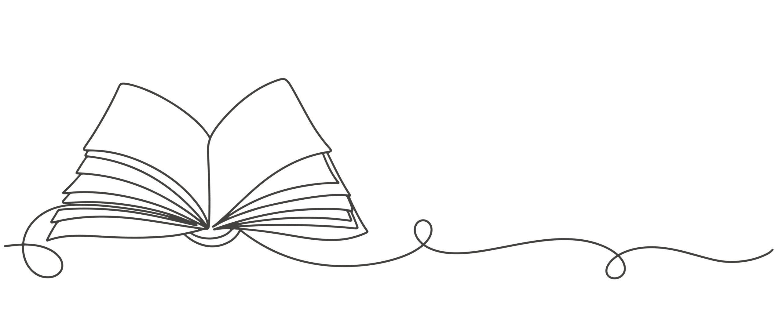 Dessin d'une brochure ouverte dessiné au trait