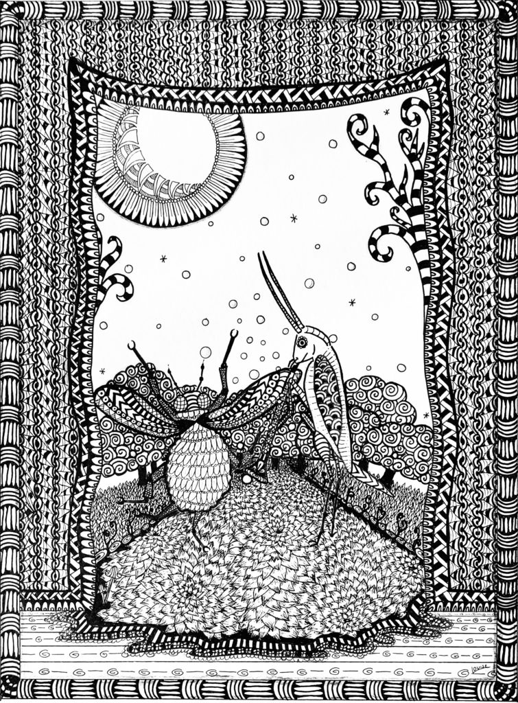 Oeuvre originale de Louise Bousser, intitulée "La Danse"
