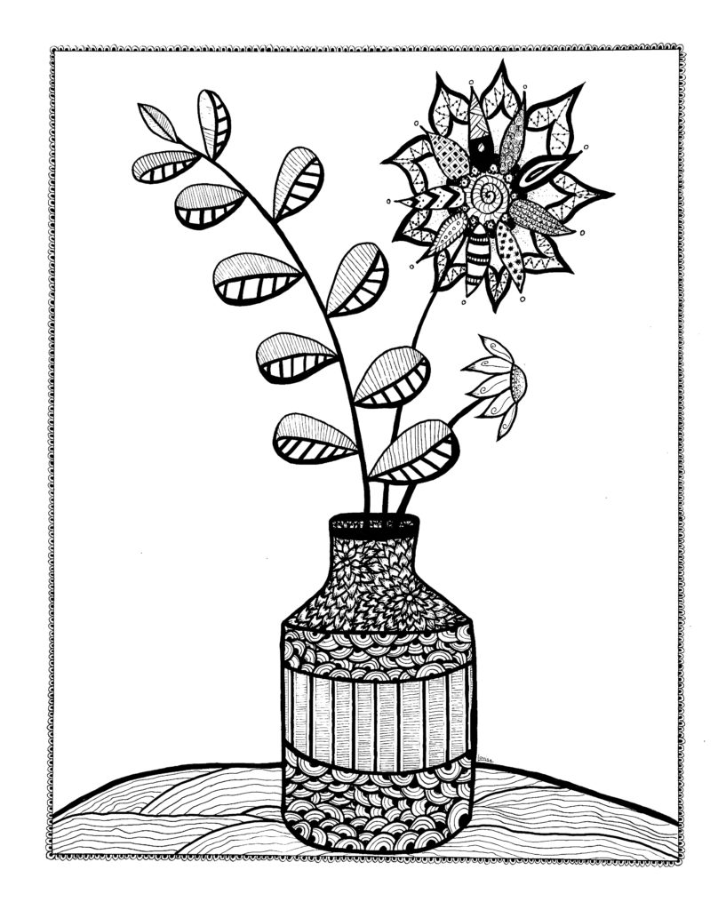 "Le vase" oeuvre originale de Louise Bousser